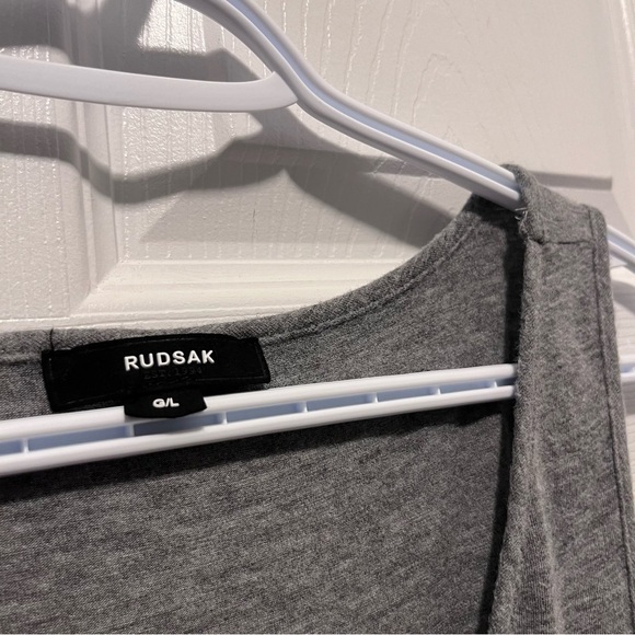 Rudsak tunic top side slit grey women size medium shirt sleeveless - Picture 2 of 6